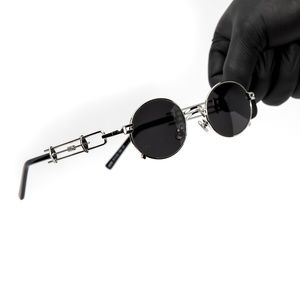 Black Tint Silver Frame Vintage Summer Sunglasses